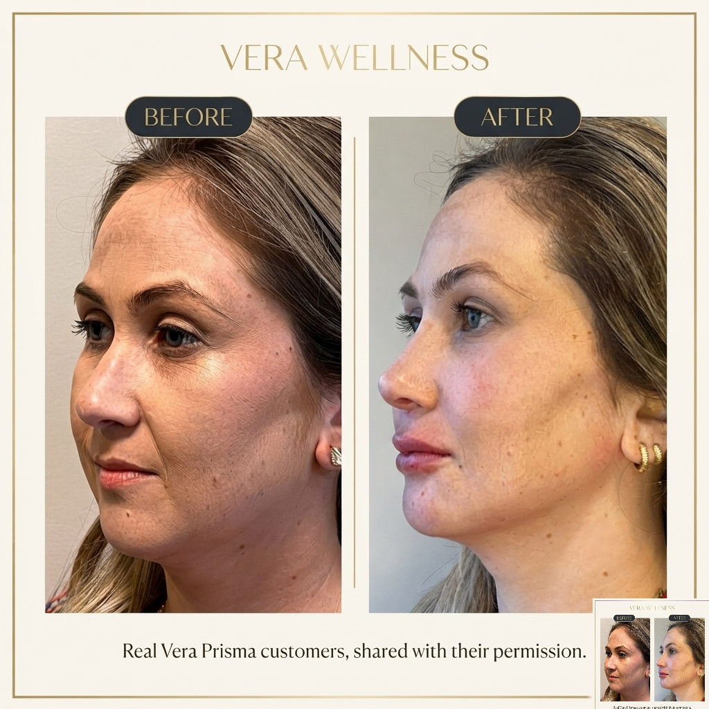Vera Prisma – 7 Wavelength 3-in-1 Wearable LED Light Therapy System, Face Mask, Neck & Eye Attachments, 400+ LEDs, Red & Near-Infrared Light Therapy