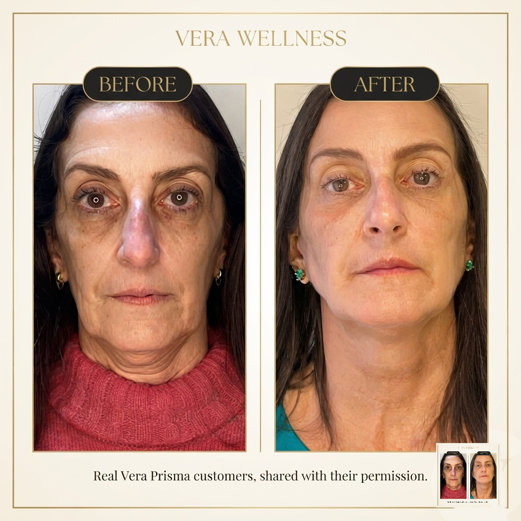 Vera Prisma – 7 Wavelength 3-in-1 Wearable LED Light Therapy System, Face Mask, Neck & Eye Attachments, 400+ LEDs, Red & Near-Infrared Light Therapy