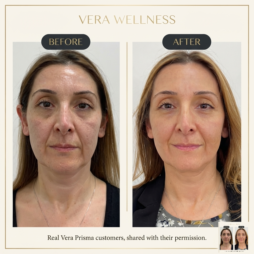 Vera Prisma – 7 Wavelength 3-in-1 Wearable LED Light Therapy System, Face Mask, Neck & Eye Attachments, 400+ LEDs, Red & Near-Infrared Light Therapy
