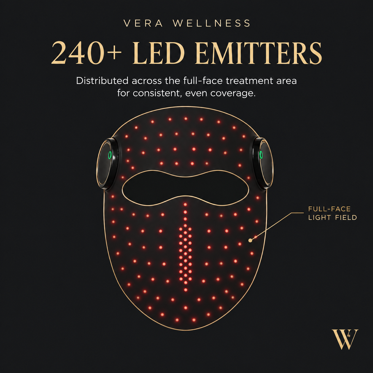 Vera G7 Pro – 5 Wavelength LED Light Therapy Face Mask, 240+ LEDs, Red & Near-Infrared Light for Anti-Aging, Collagen & Skin Rejuvenation