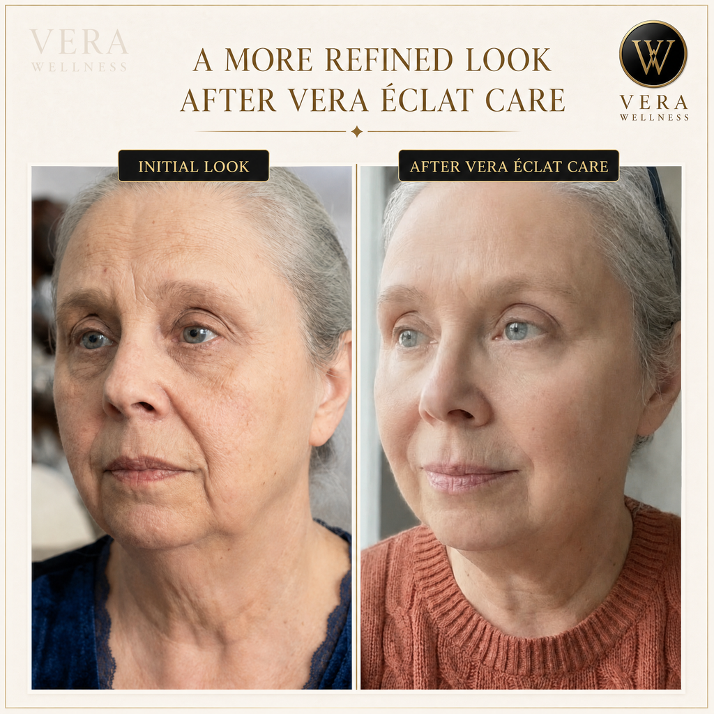 VERA ÉCLAT™  Medical-Grade 3-in-1 RF, Microcurrent & Tri-Wavelength LED Facial System  Clinical-grade technology. One refined device. Visible, consistent results at home — no appointments, no downtime, no guesswork.