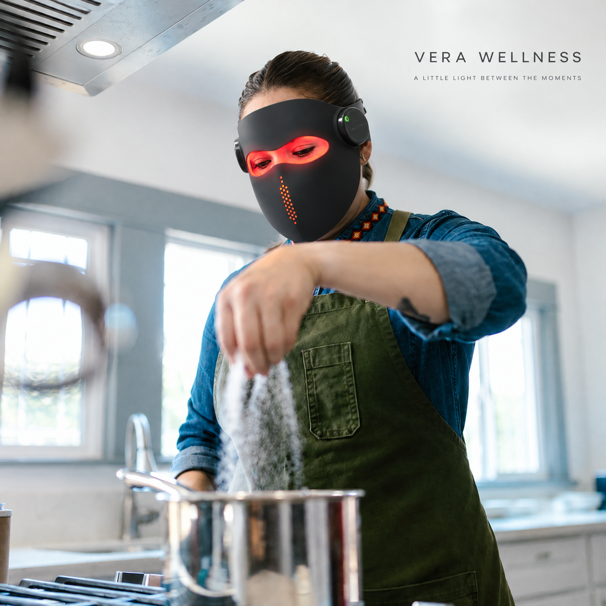 Vera G7 Pro – 5 Wavelength LED Light Therapy Face Mask, 240+ LEDs, Red & Near-Infrared Light for Anti-Aging, Collagen & Skin Rejuvenation
