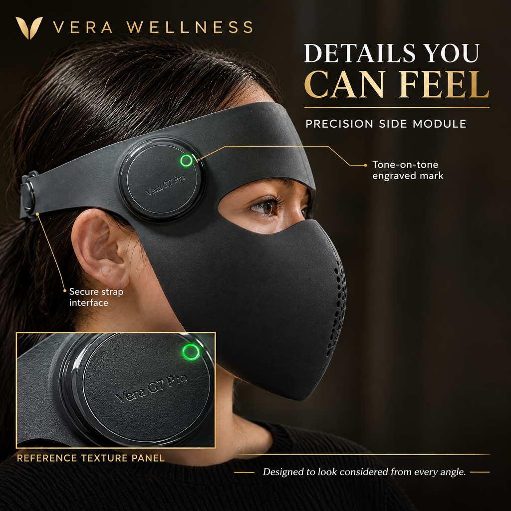 Vera G7 Pro – 5 Wavelength LED Light Therapy Face Mask, 240+ LEDs, Red & Near-Infrared Light for Anti-Aging, Collagen & Skin Rejuvenation