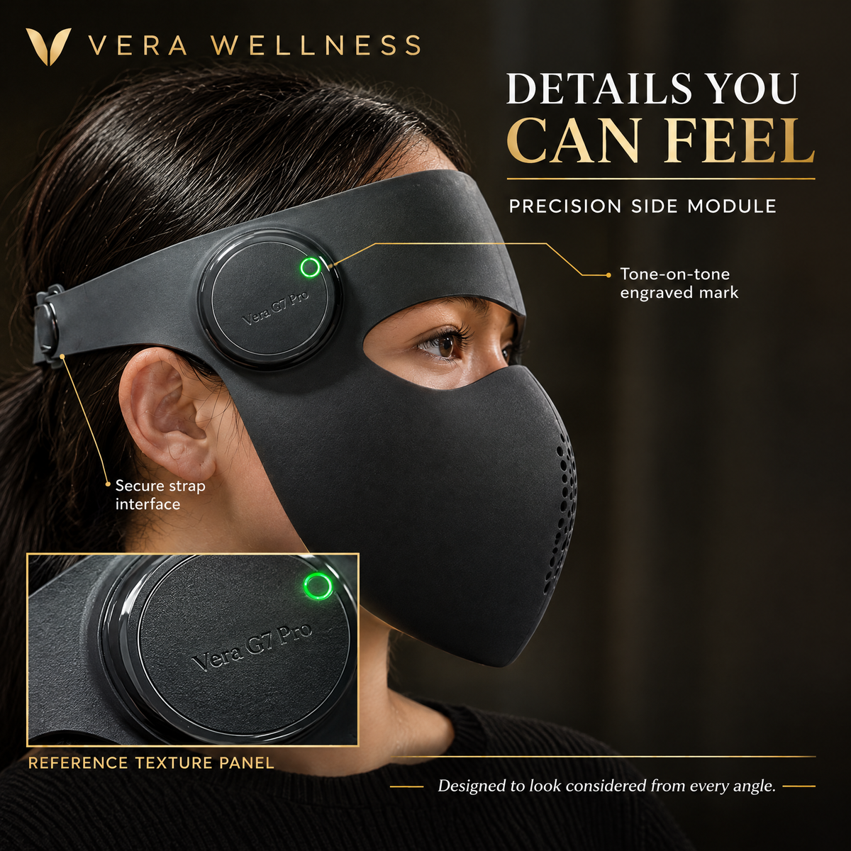 Vera G7 Pro – 5 Wavelength LED Light Therapy Face Mask, 240+ LEDs, Red & Near-Infrared Light for Anti-Aging, Collagen & Skin Rejuvenation
