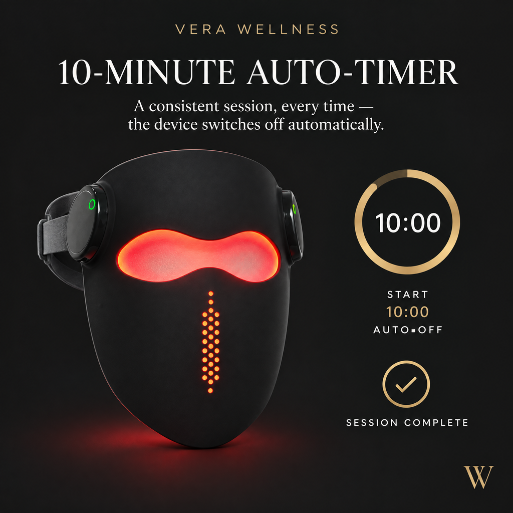 Vera G7 Pro – 5 Wavelength LED Light Therapy Face Mask, 240+ LEDs, Red & Near-Infrared Light for Anti-Aging, Collagen & Skin Rejuvenation