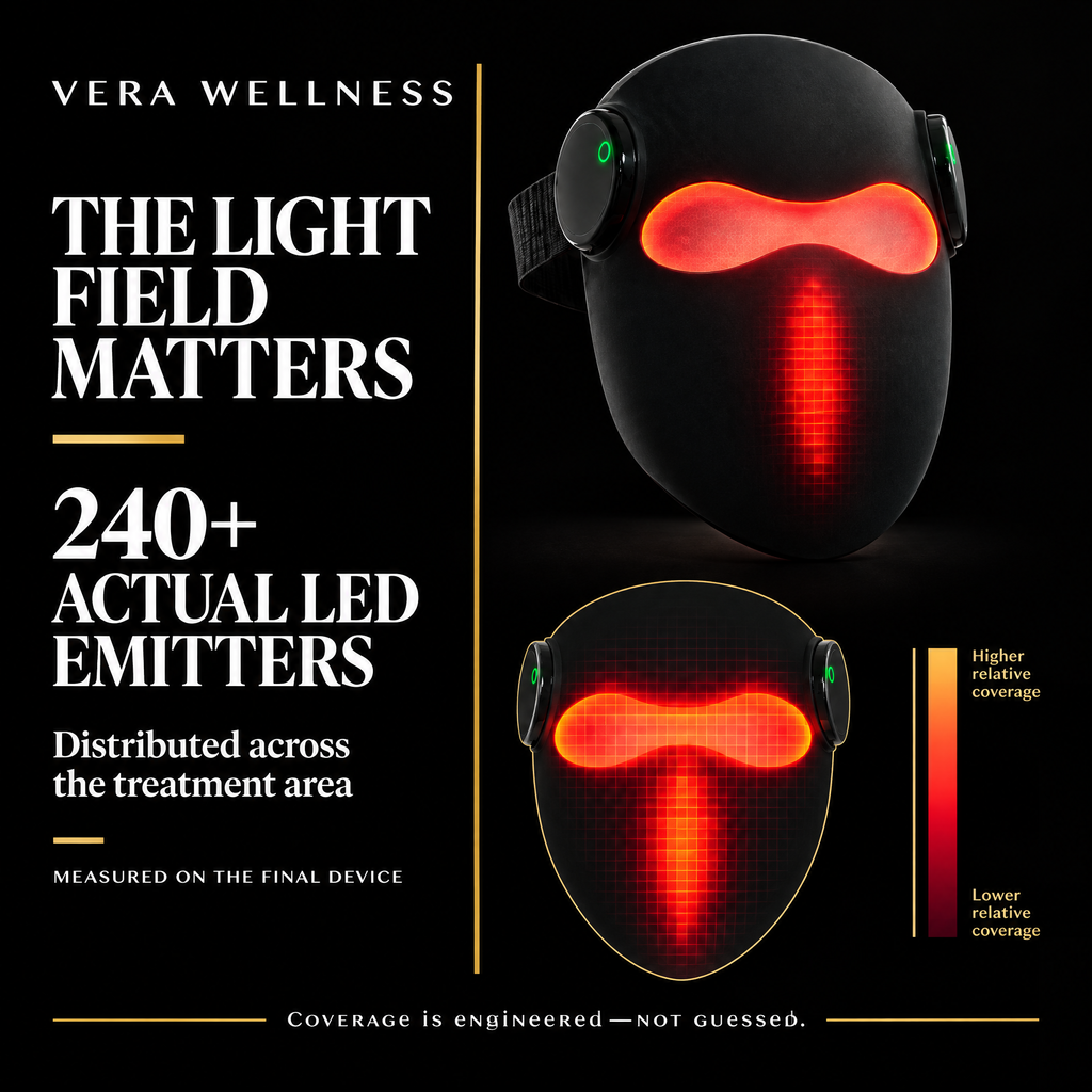 Vera G7 Pro – 5 Wavelength LED Light Therapy Face Mask, 240+ LEDs, Red & Near-Infrared Light for Anti-Aging, Collagen & Skin Rejuvenation